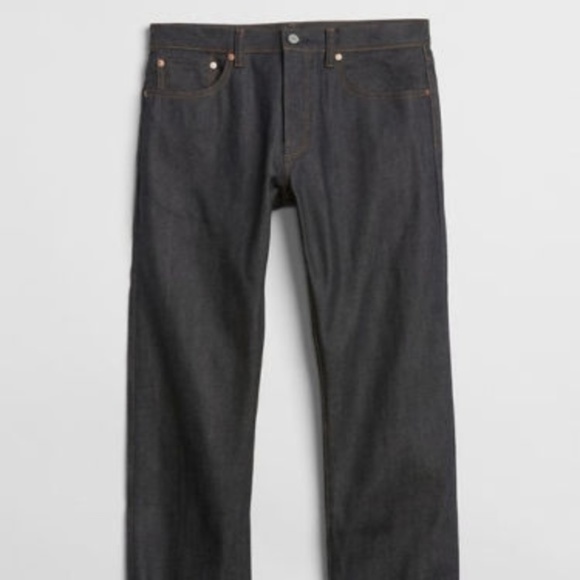 Gap Selvedge Straight Jeans 34/30 Raw Indigo - Picture 5 of 6